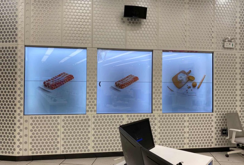 lcd透明展示柜1×2效果